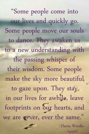 some-people-come-into-our-lives-flavia-weedn-quotes-sayings-pictures ...