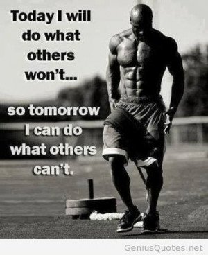 Build muscle quote motivational picture