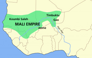 Mali and empire founded in the 1300's and then replaced by the songhai ...