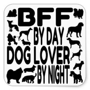 Dog Lover BFF Square Stickers