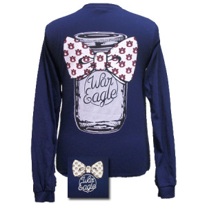 Auburn Mason Jar Bowtie (long sleeve)