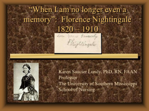 Florence Nightingale Anniversary of Her Death