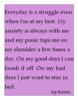 Anxiety & Panic Attacks are a invisible illness. Just as real as ...