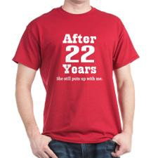 22nd Anniversary Funny Quote Dark T-Shirt for