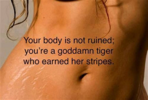 stretch marks stretch marks tiger woman strips lose weight belly marks ...