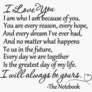 together is the greatest day of my life i will always be yours