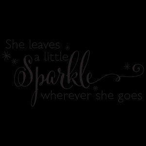 She Leaves A Sparkle Wall Quotes™ Decal