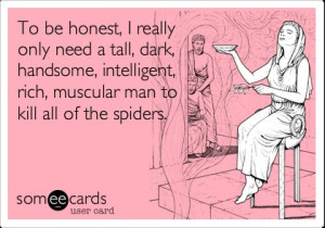 To be honest, I really only need a tall, dark, handsome, intelligent ...