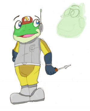 Slippy Toad: Concept by star-fox-legacies
