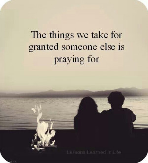 The things we take for granted
