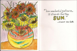 ... Artist » Gift and Note Cards » Sunflowers-with VanGogh Quote inside