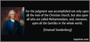 For the judgment was accomplished not only upon all the men of the ...