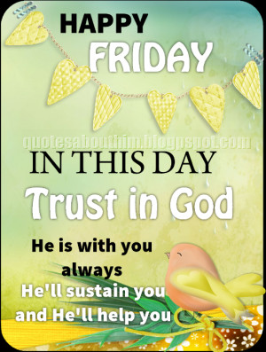 Free Christian card about trust in God on Friday