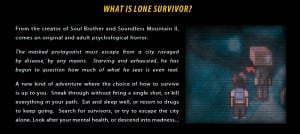 WHAT IS LONE SURVIVOR?