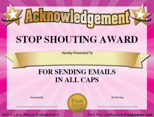 Funny Award Certificates Categories