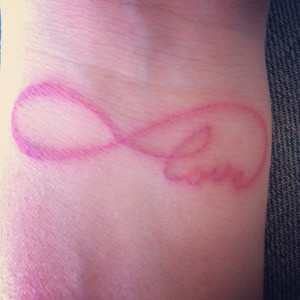 pink infinity love tattoo!