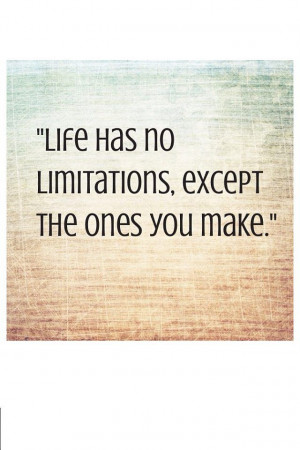 Don't hold yourself back.