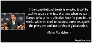 If the constitutional treaty is rejected it will be back to square one ...