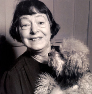 Dorothy in later life with her dog