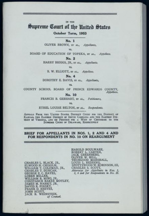 ... 1954 Brown v Board of Education decision ending school segregation