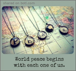 Let there be peace on earth, and let it begin with me ♪♫