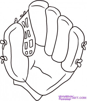how to draw a baseball glove step 4