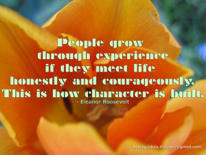 people grow through experience if they meet life quote by eleanor