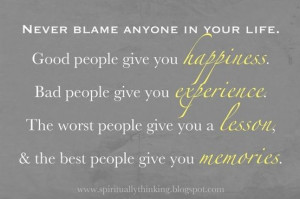 Never blame anyone... (Thanks, Renee Fishman!)
