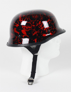 Red Skull Motorcycle Helmet