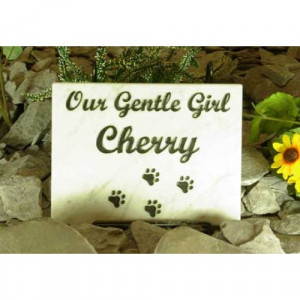 Home » Pet Memorials » White Marble Pet Memorial Headstone