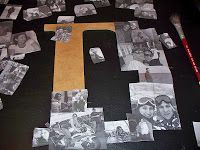 Cut letter of first names put pics in it and creates simple but cute