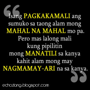 Echoz Lang Tagalog Quotes...