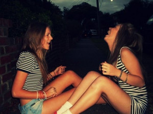 dresses, friend, friends, friendship, girls, laugh, laughing, night ...