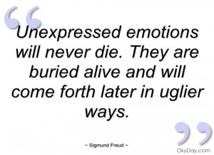 unexpressed emotions will never die sigmund freud