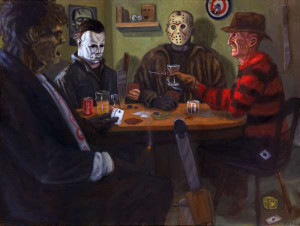 Leatherface, Michael Myers, Jason Voorhees and Freddy Krueger playing ...