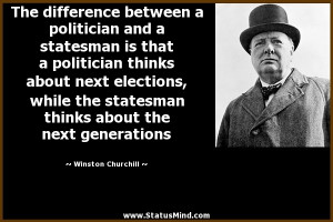 ... about the next generations - Winston Churchill Quotes - StatusMind.com