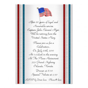 Military retirement party Invitation