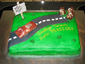Retirement cake for our school principal. I wanted to use 