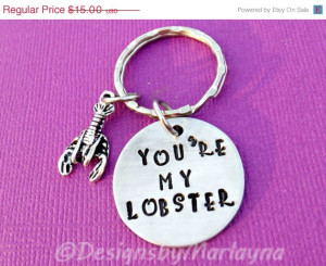 You're my lobster, Friends Quote, TV Quote, Hand Stamped Key Chain ...