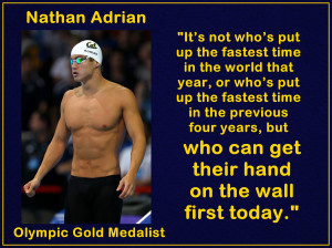 Adrian Olympic Champion Swimmer Quote Mini Poster Print 8x11