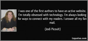 was one of the first authors to have an active website. I'm totally ...