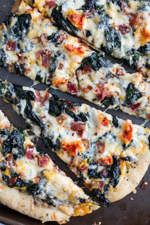 ... Pizza with Bacon + Fontina | halfbakedharvest.com @Half Baked Harvest
