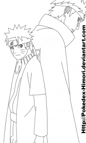 Naruto And Pain Lineart Icaro