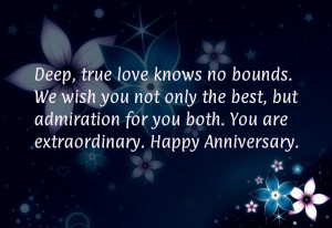 ... but admiration for you both. You are extraordinary. Happy Anniversary