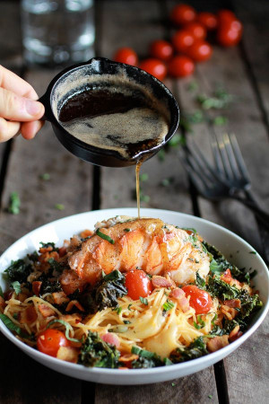 Brown Butter Lobster, Bacon + Crispy Kale and Fontina Pasta by ...