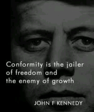... conformity and a homogenized society. Preserve individuality