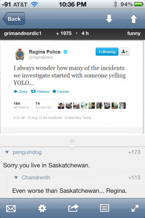 Ted Yolo Quotes Crazy. police-tweet-yolo