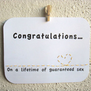 Funny Congratulations Card Wedding Engagement by CraftColorfully