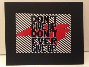 Jimmy V Quote Poster Don't give up 4x6 jim valvano
