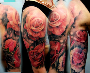 ... half sleeve of flowers by matt jordan source sleeve tattoos sleeve